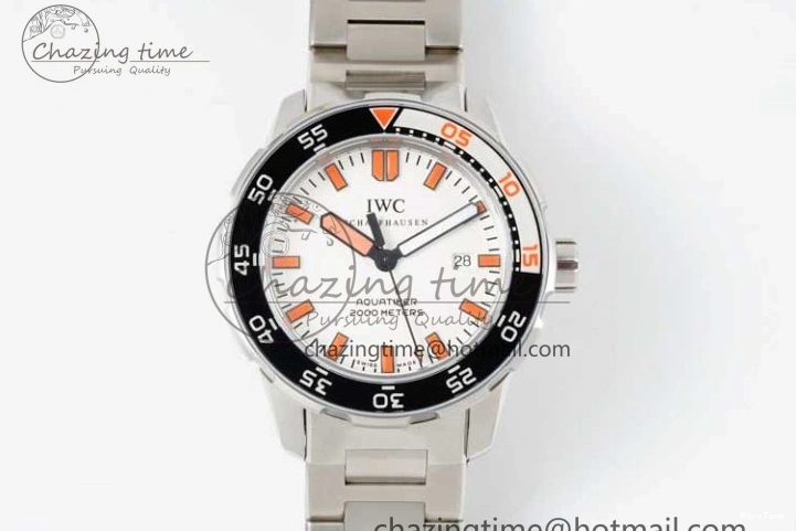 MIROTIME 0725 BestValue Aquatimer Automatic SS RSF 1:1 Best Edition White Orange Dial on SS Bracelet A 7072